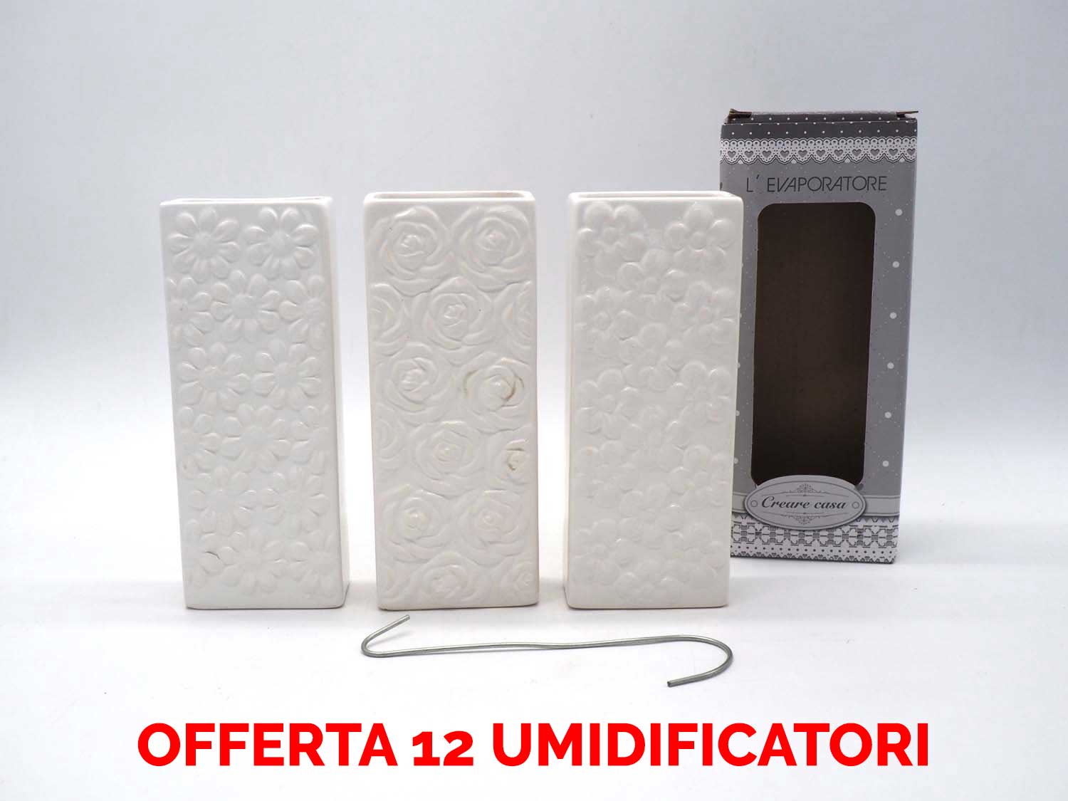 OFFERTA 12 UMIDIFICATORI IN CERAMICA CON FIORI PER TERMOSIFONI