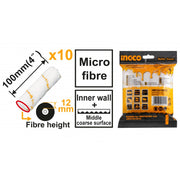 SET 10 PZ RULLINO RICAMBIO MICROFIBRA 10CM