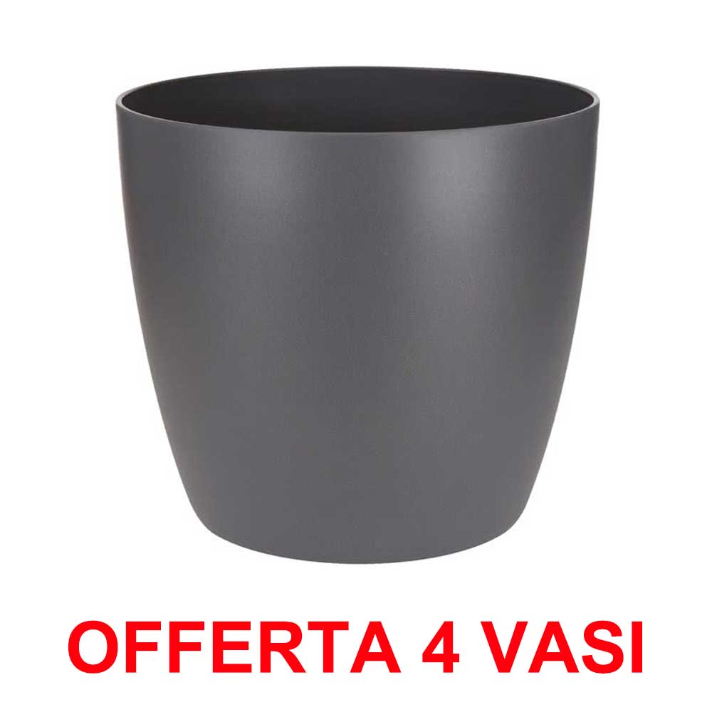 OFFERTA 4 VASO BRUSSELS ROUND 18CM ANTHRACITE