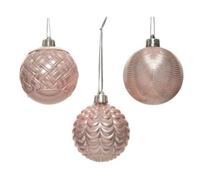 PALLINA DI NATALE ELEGANT ROSA CIPRIA 6CM ASSORTITA