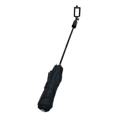OMBRELLO PIEGHEVOLE 92 CM CON SUPPORTO SELFIE NERO
