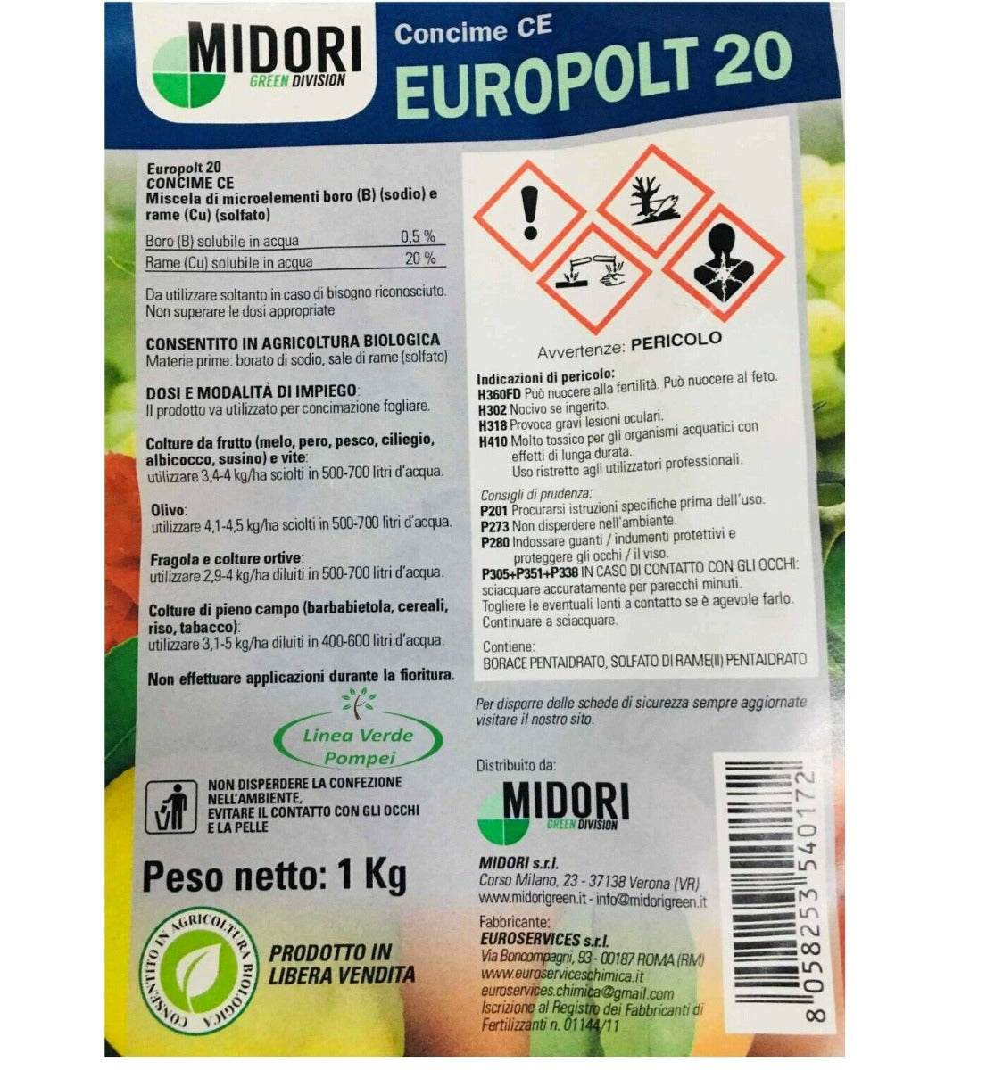 CONCIME EUROPOLT 20 MIDORI 1KG
