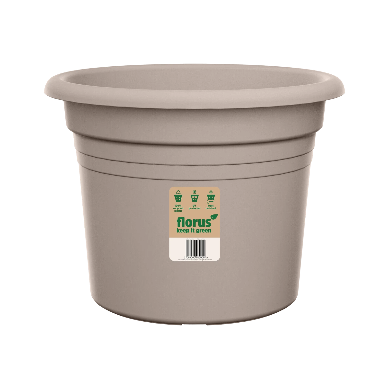 Vaso Rotondo Mediterran Cilindro D20 Taupe florus