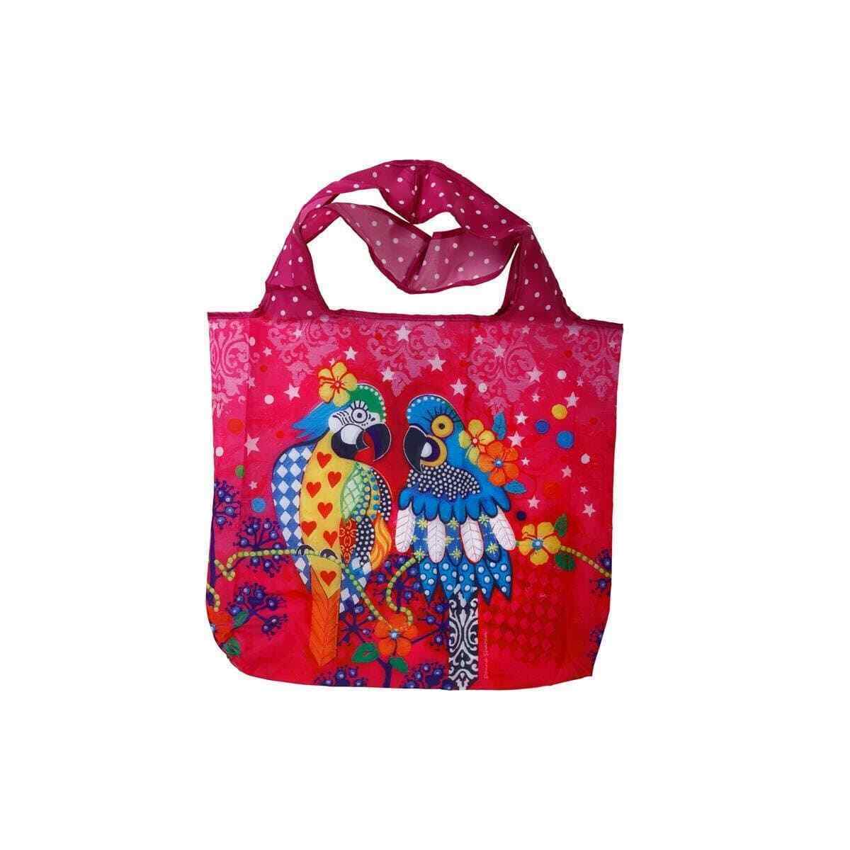 BORSA SHOPPER LOVE HEARTS ECO PAPPAGALLI