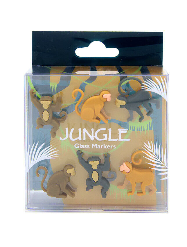 8 SEGNABICCHIERI JUNGLE GLASS GIUNGLA