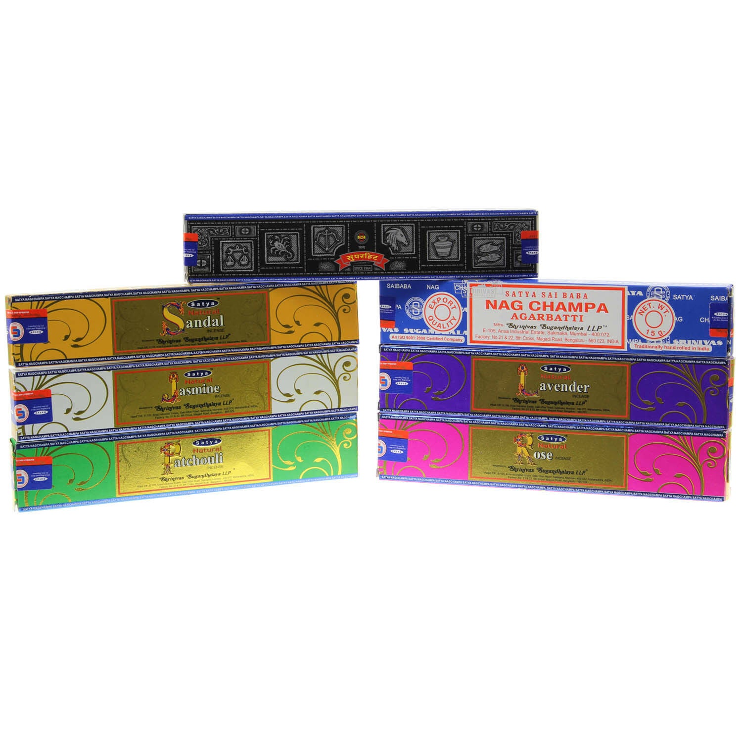 OFFERTA 7 CONFEZIONI DI INCENSO MADE IN INDIA 10 BASTONCINI