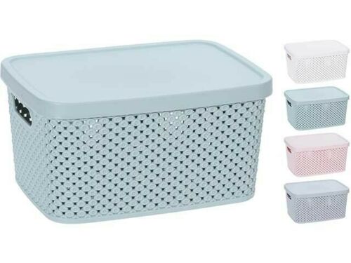 SCATOLA/BOX CON COPERCHIO 27X27X15CM 4 COLORI ASSORTITI