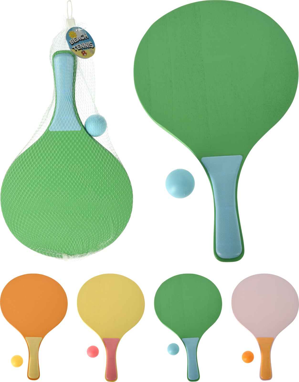 SET RACCHETTE SPIAGGIA DA SPIAGGIA COLORE ASSORTITO