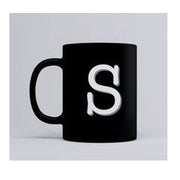 TAZZINA IN CERAMICA 12CL LETTERA S BLACK MATT