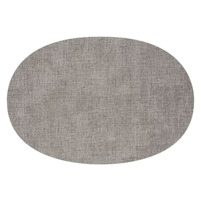 TOVAGLIETTA OVALE DOUBLE FACE FABRIC GRIGIO CIELO 34X48CM