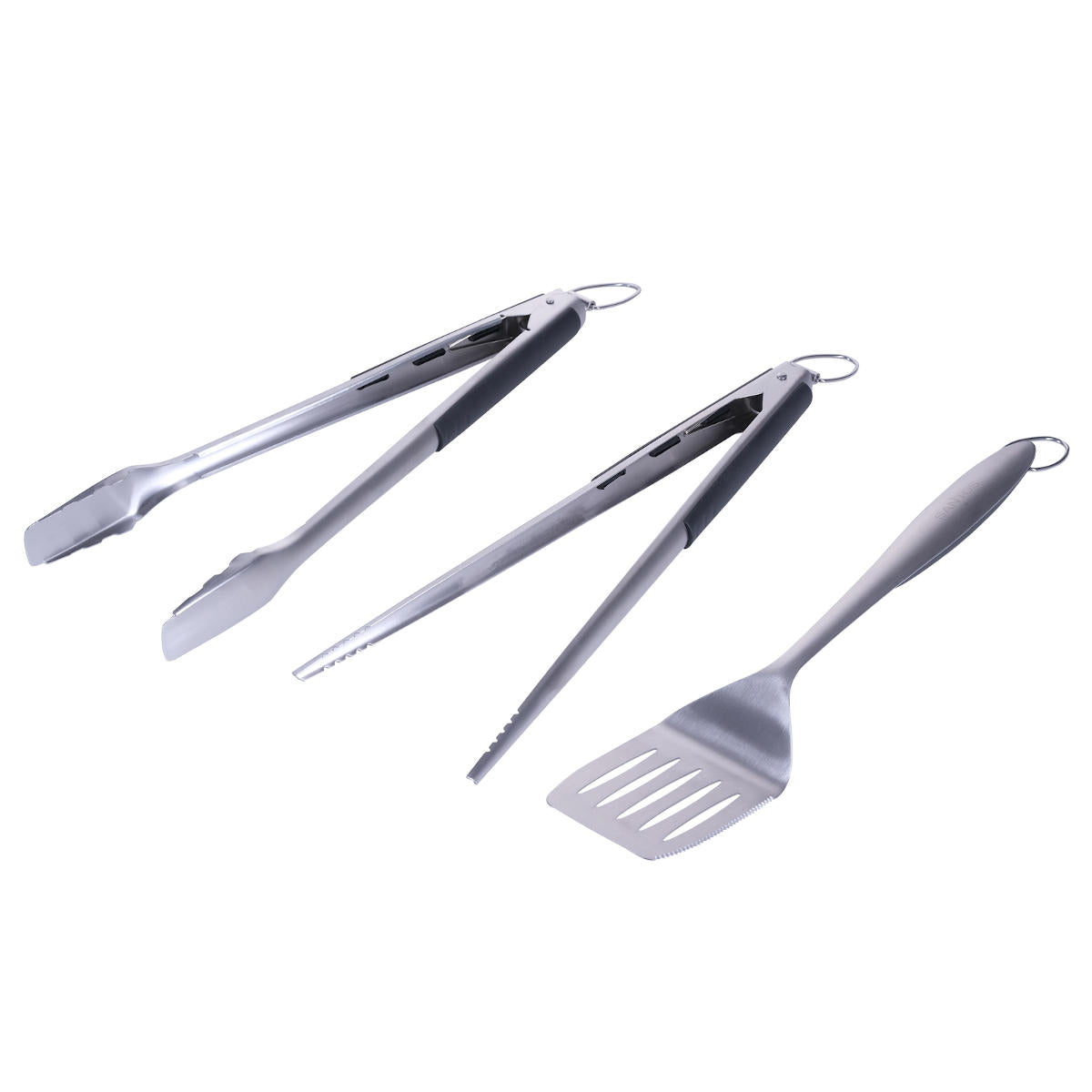 Set Attrezzi da Barbecue 3 Pezzi Argento SANTOS