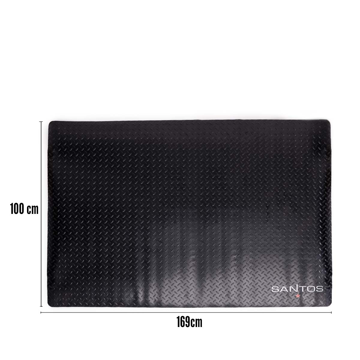 Tappetino protezione pavimento 169 x 100 cm Nero Santos