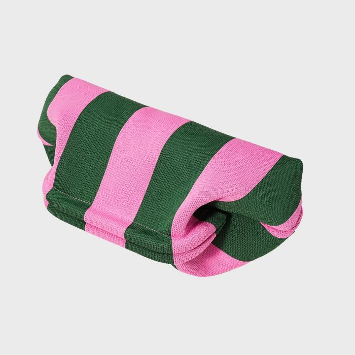 Borsa Pouch a Righe Rosa e Verde 17x32x17,3 cm STICKYBESTIE - immagine 3