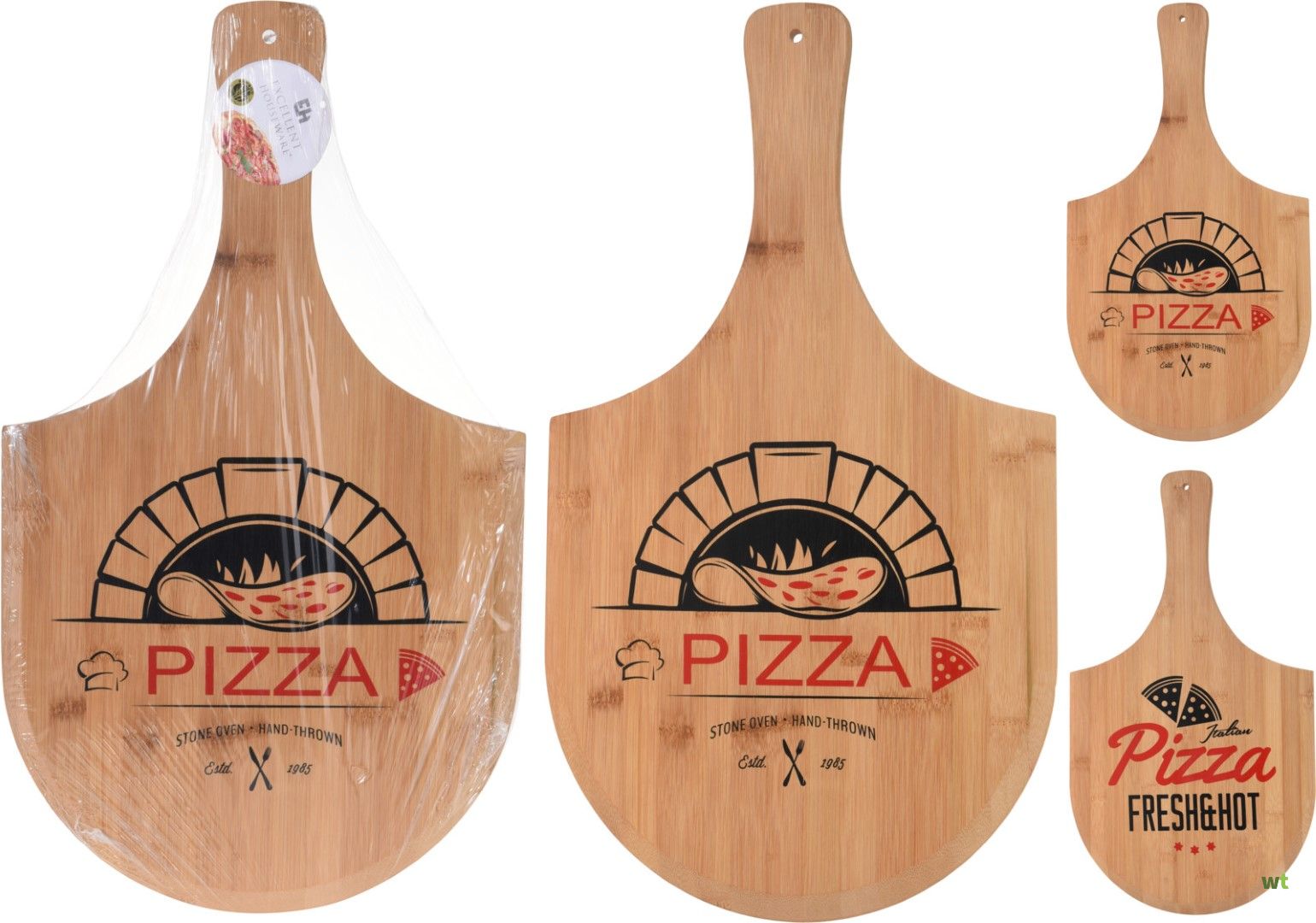 TAGLIERE IN LEGNO PER PIZZA 53X30CM ASSORTITO