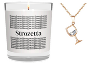 CANDELA CON SCRITTA STRONZETTA INCLUSA COLLANA DRINK