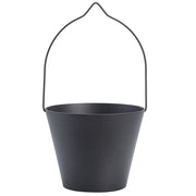 SECCHIELLO IN ALLUMINIO VERNICIATO PER RUBINETTI PORTA-SECCHIO ANTRACITE