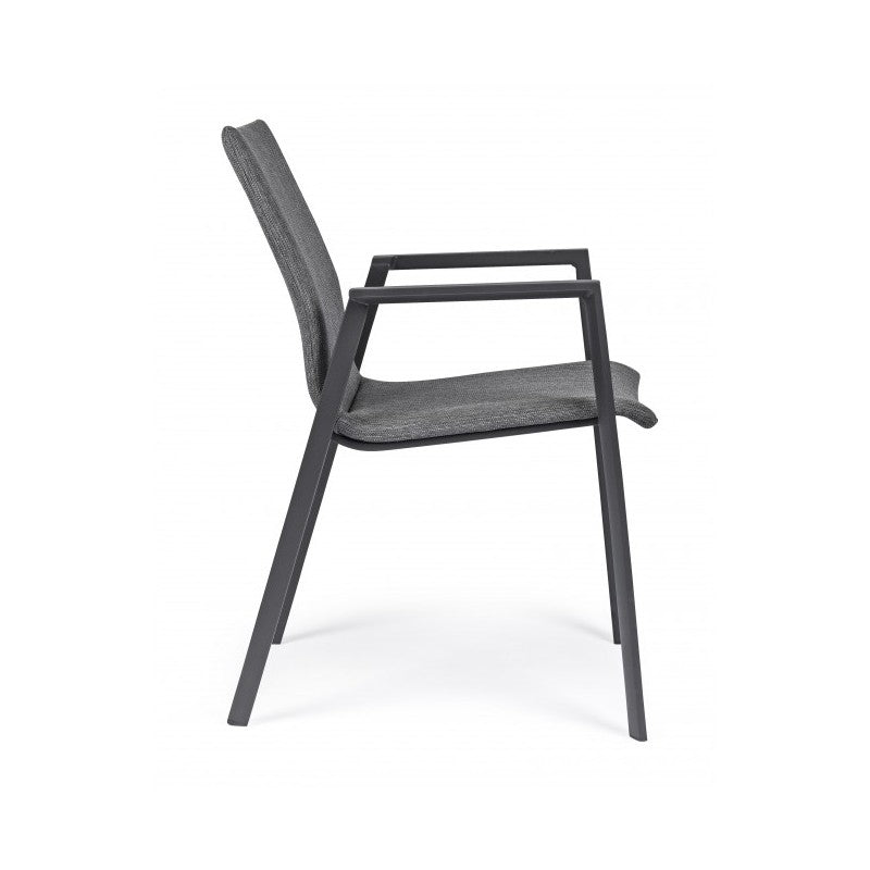 OFFERTA TAVOLO KRION ALLUNGABILE 205/265X100 ANTRACITE +4 POLTRONE ODEON