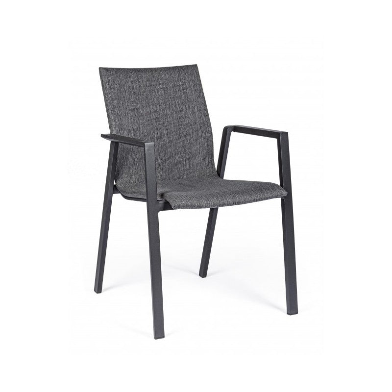 OFFERTA TAVOLO KRION ALLUNGABILE 205/265X100 ANTRACITE +4 POLTRONE ODEON