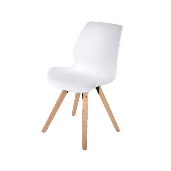 SEDIA DA ESTERNO BIANCA 47X56X87 CM GAMBE IN LEGNO