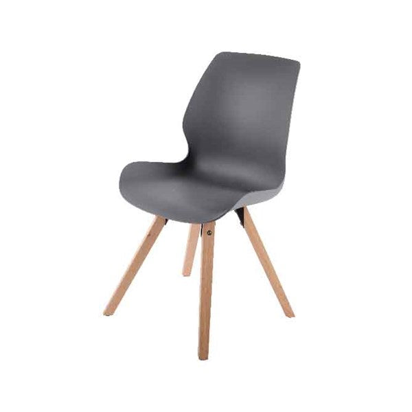 SEDIA DA ESTERNO GRIGIA 47X56X87 CM GAMBE IN LEGNO