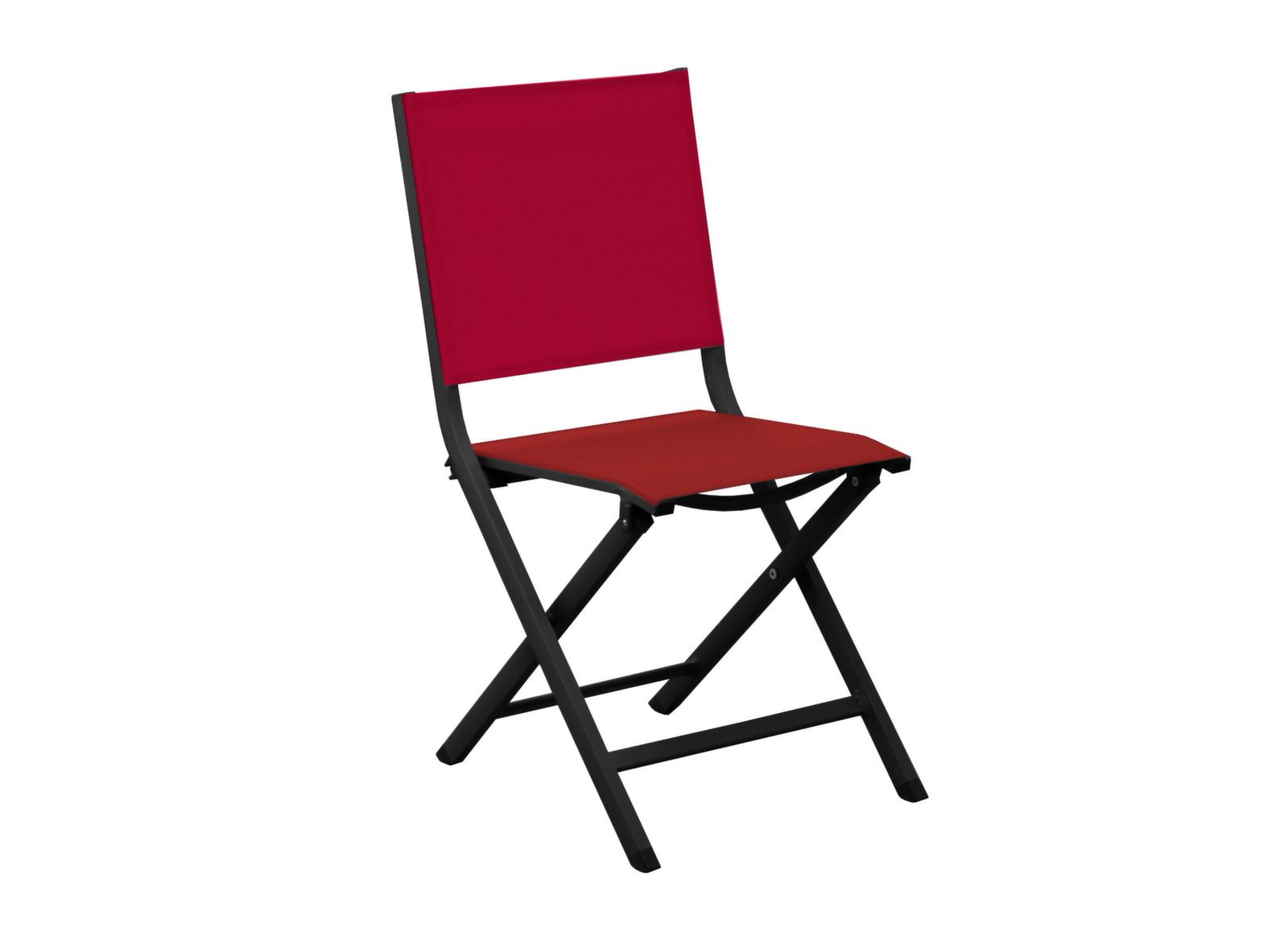 SEDIA PIEGHEVOLE THEMA GRAFITE E ROSSO