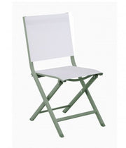 SEDIA PIEGHEVOLE THEMA MANDORLA VERDE E BIANCO PERLA