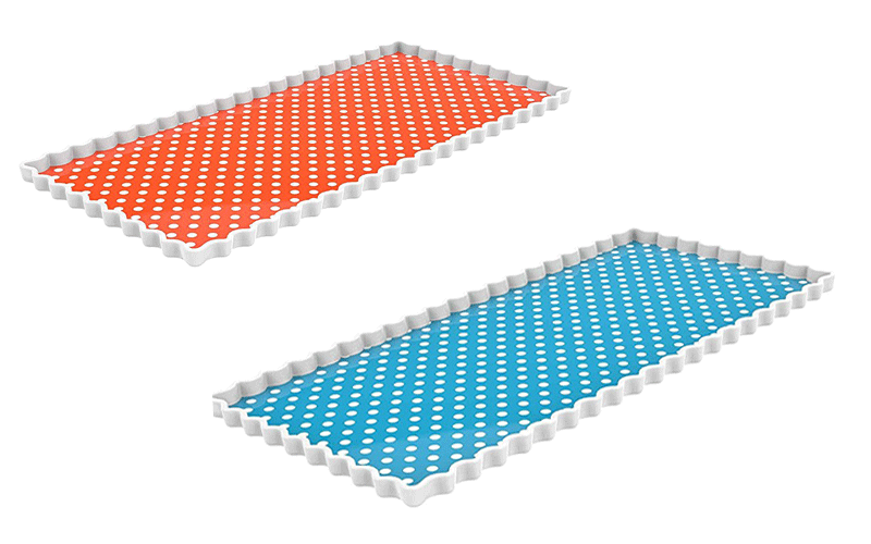 PIATTO PER TORTA DOTTY RETTANGOLARE COLORE A SCELTA