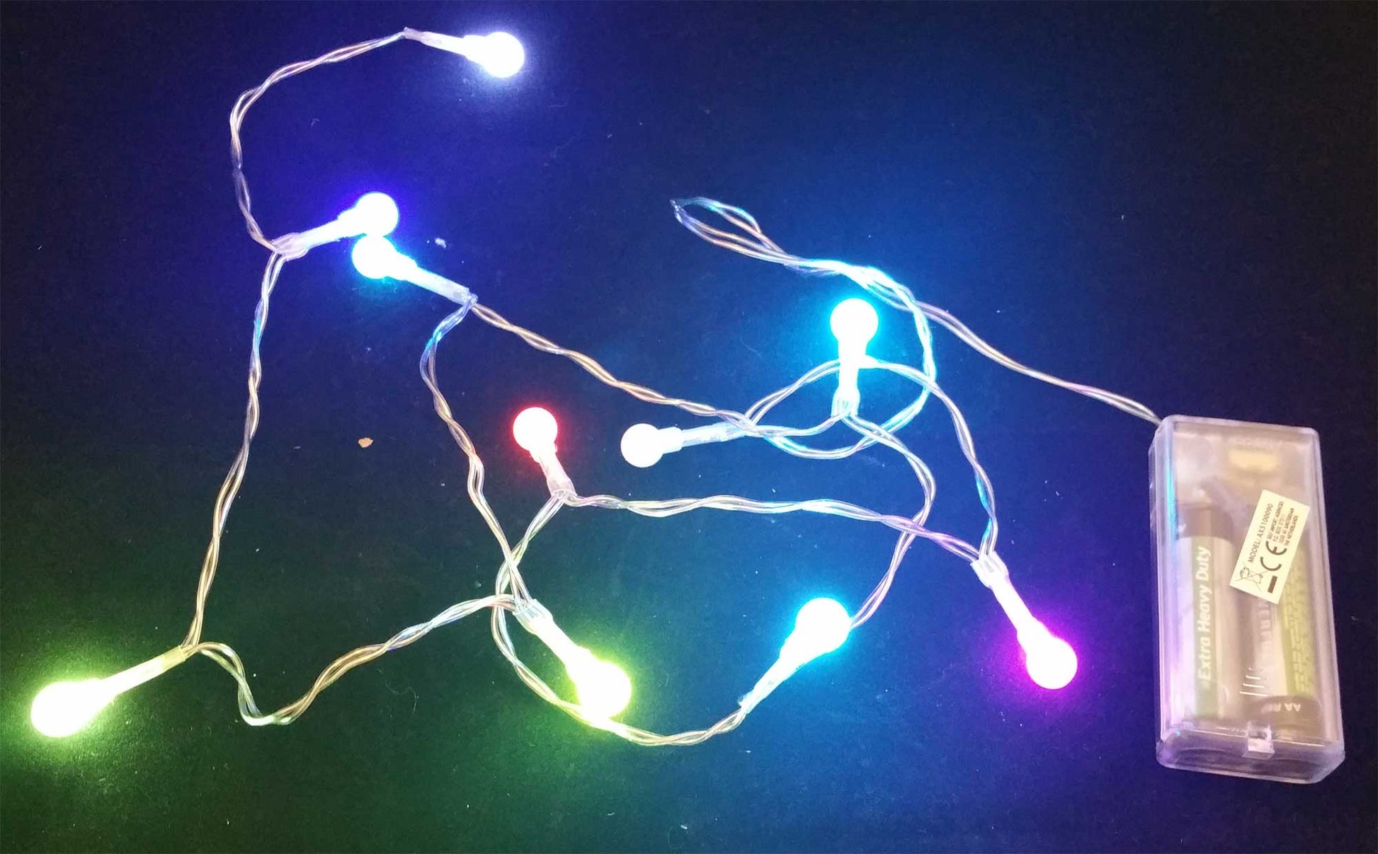 OFFERTA 3 CONFEZIONI 10 LED A BATTERIA GIOCO DI LUCE MULTICOLOR