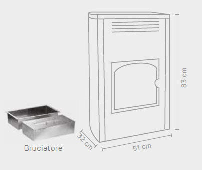STUFA A BIOETANOLO MELODIA VENTILATA IN ACCIAIO BIANCO