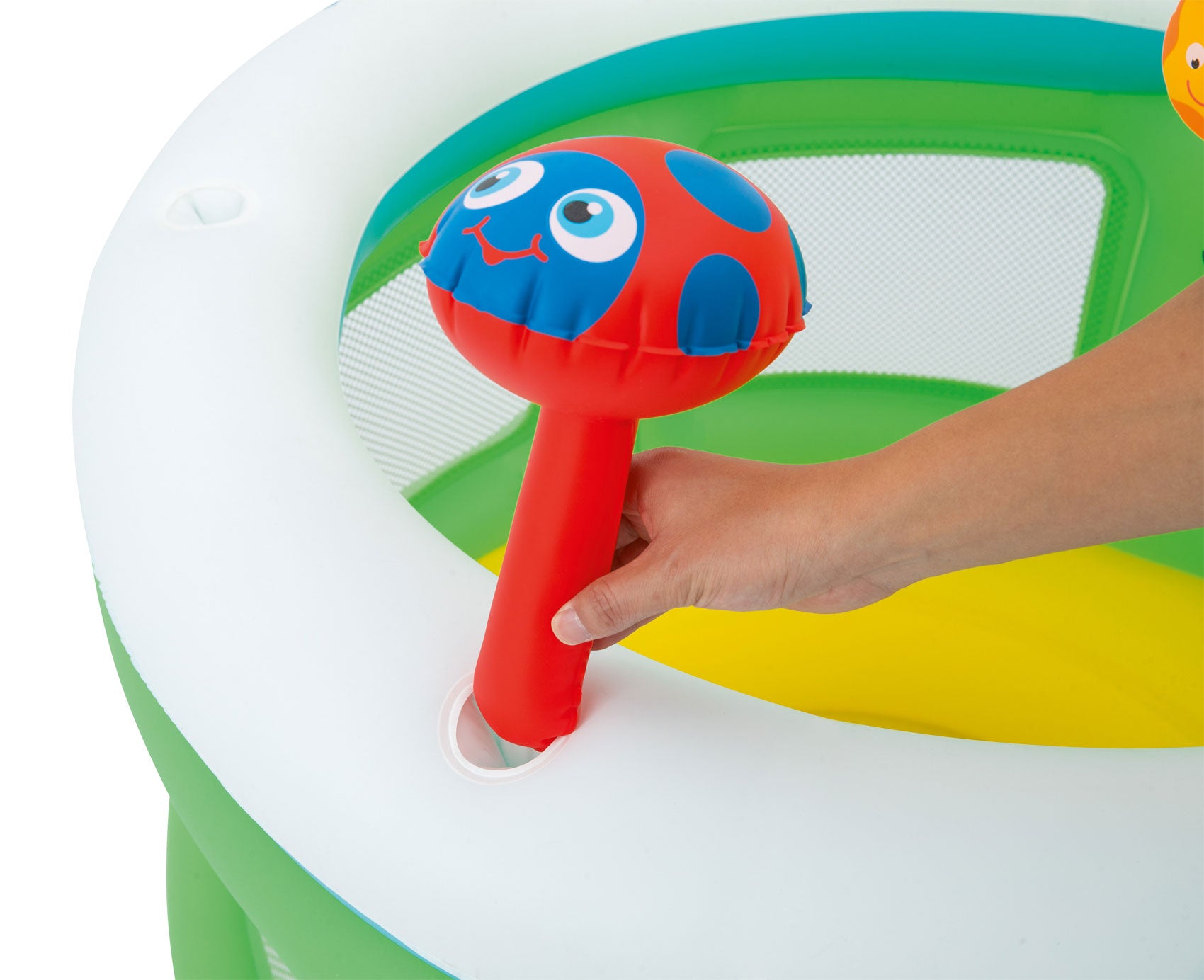 BOX GIOCO GONFIABILE PER BAMBINI ARCOBALENO 109X104CM