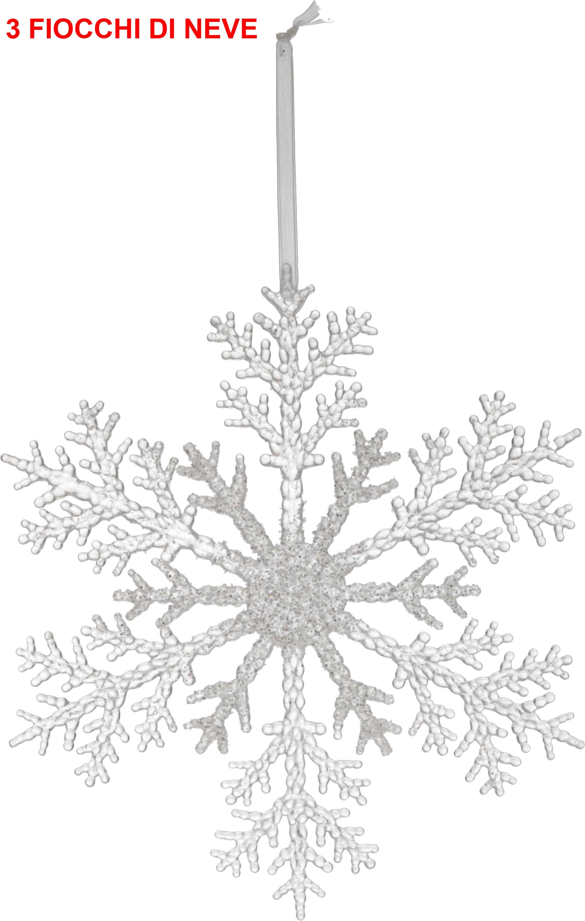 OFFERTA 3 FIOCCHI DI NEVE APPENDIBILI 26CM