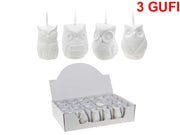 OFFERTA 3 PENDENTE GUFO PORCELLANA 8,5CM