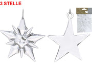 OFFERTA 3 PENDENTI STELLA 10CM ASSORTITO