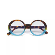 OCCHIALE DA LETTURA MODELLO LAURA COLORE HAVANA E BLU GRAD.+3.00 OKKIA