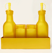 SET PER CONDIMENTI MONOCROMO GIALLO