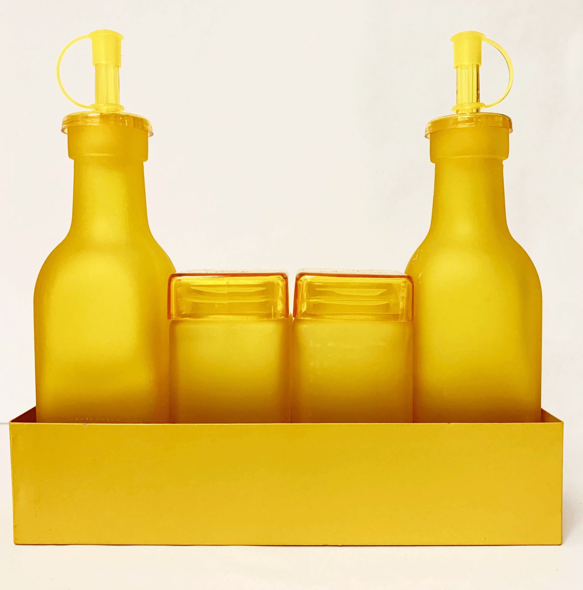 SET PER CONDIMENTI MONOCROMO GIALLO