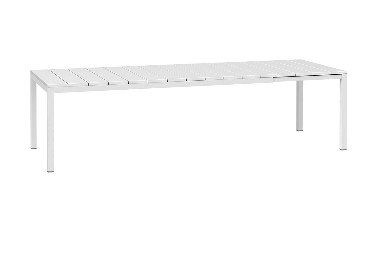 OFFERTA TAVOLO RIO ALLUNGABILE 140/210CM +6 POLTRONE NET BIANCO/TURCHESE