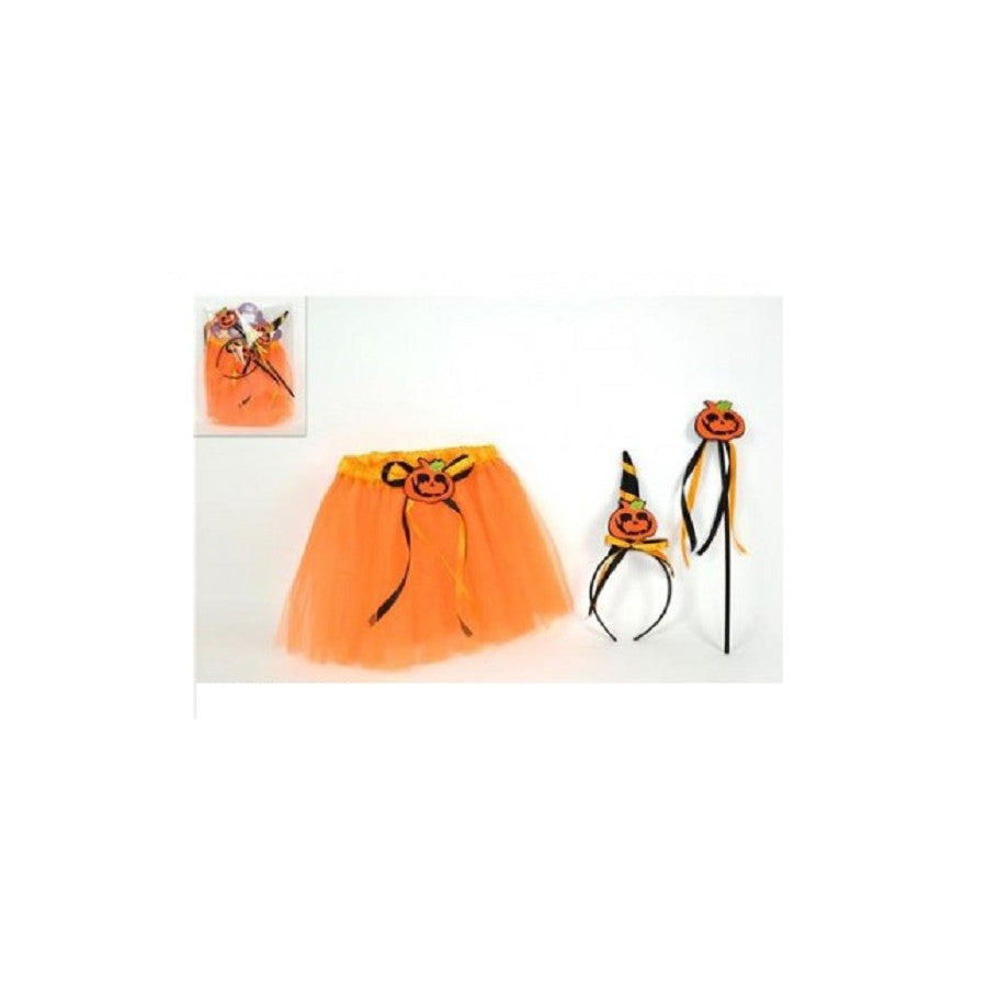 GONNA DI HALLOWEEN CON CERCHIETTO E BACCHETTA
