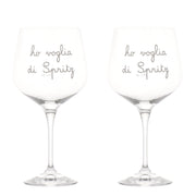 Set 2 Calici Cocktail Ho voglia di spritz 82cl Decorazione Bianca Simple Day