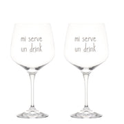Set 2 calici cocktail Mi serve un drink 82cl 21cm x 11cm SIMPLE DAY