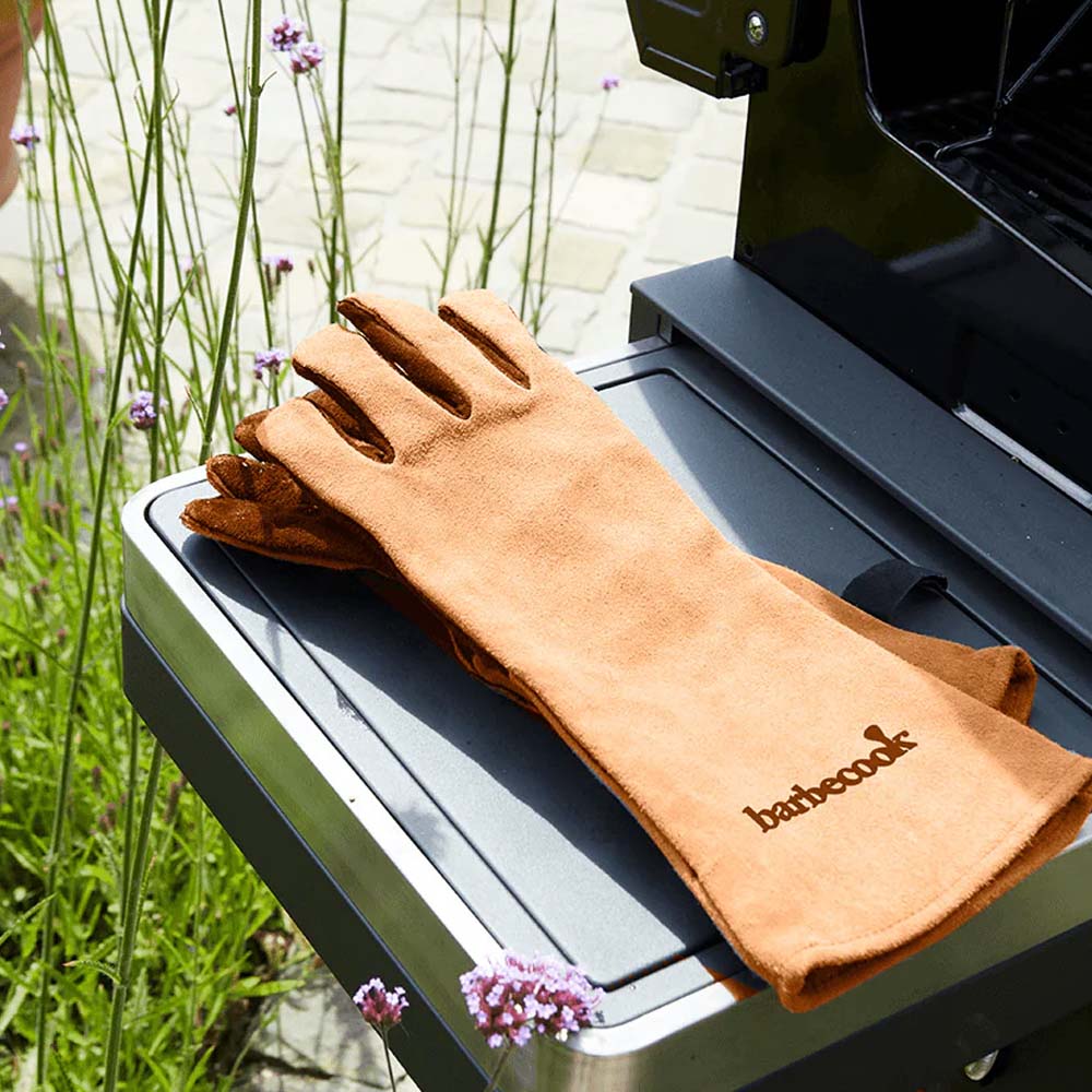 SET 2 GUANTI IN PELLE MORBIDA PER BARBECUE