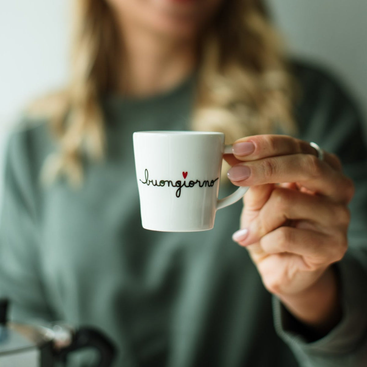 Set 2 Tazzine Espresso Buongiorno D 5.5 H 6 cm 100ml Bianco Simple Day