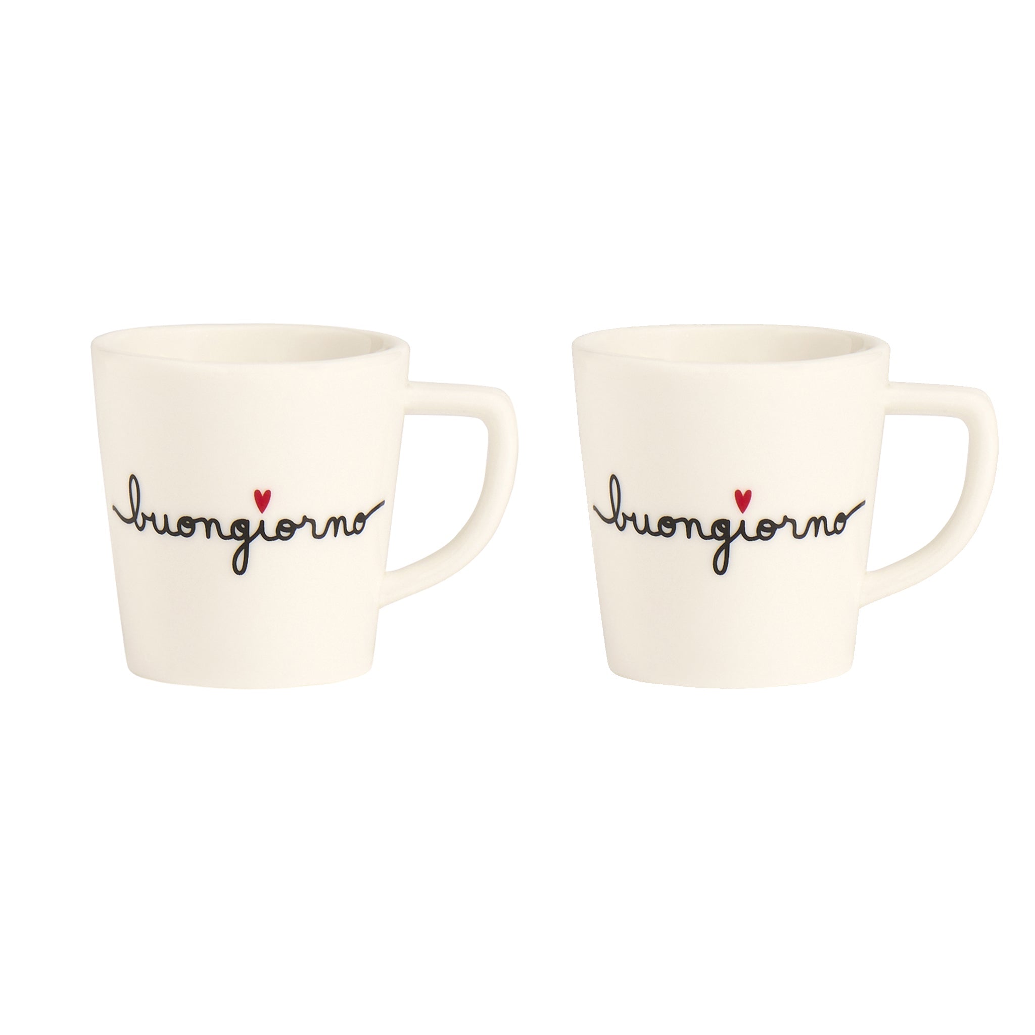Set 2 Tazzine Espresso Buongiorno D 5.5 H 6 cm 100ml Bianco Simple Day