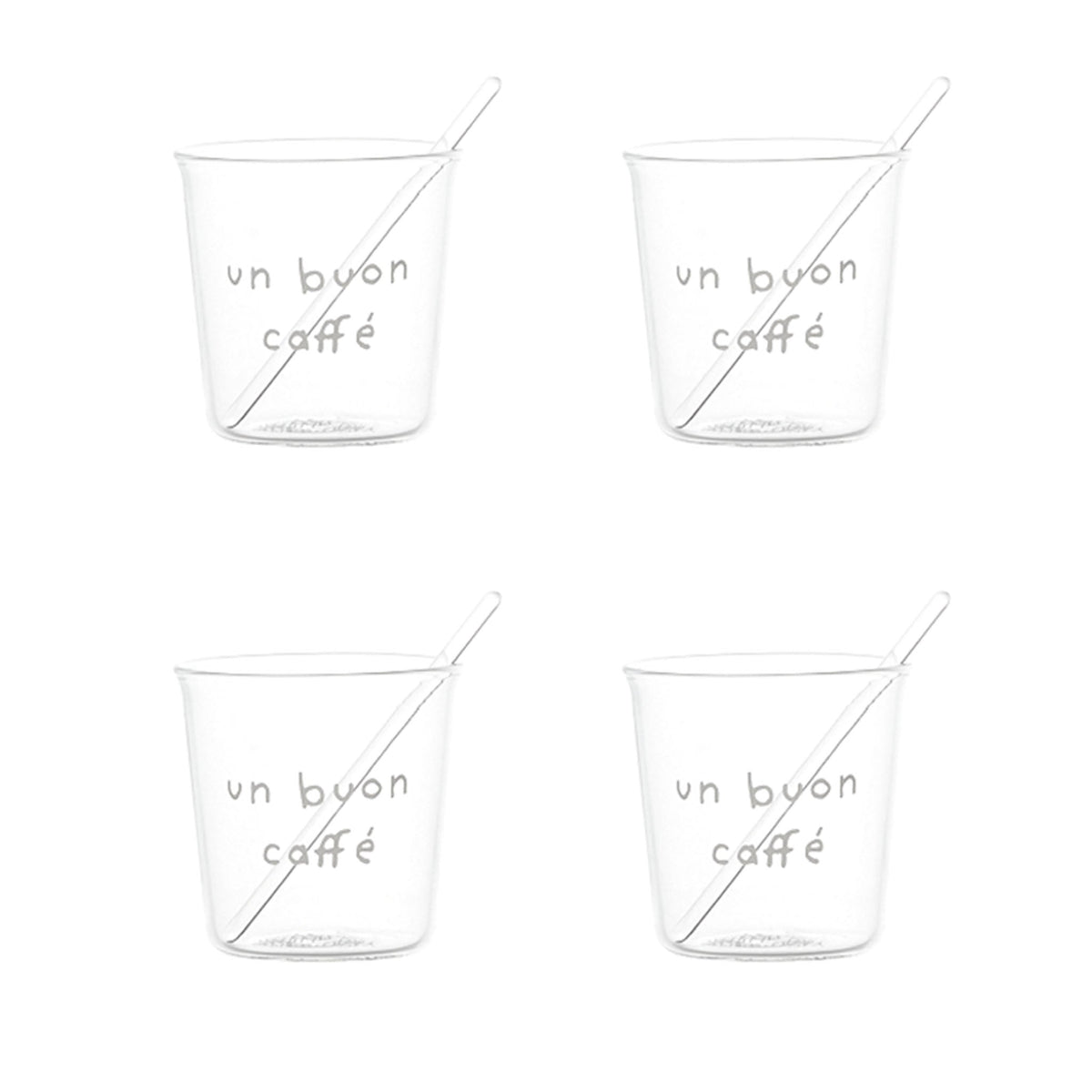 Set 4 bicchierini espresso D 5.8 cm x h 6 cm bianco Simple Day