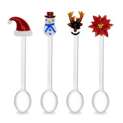 SET 4 CUCCHIAINI DA CAFFE' CON DECORAZIONE NATALIZIA