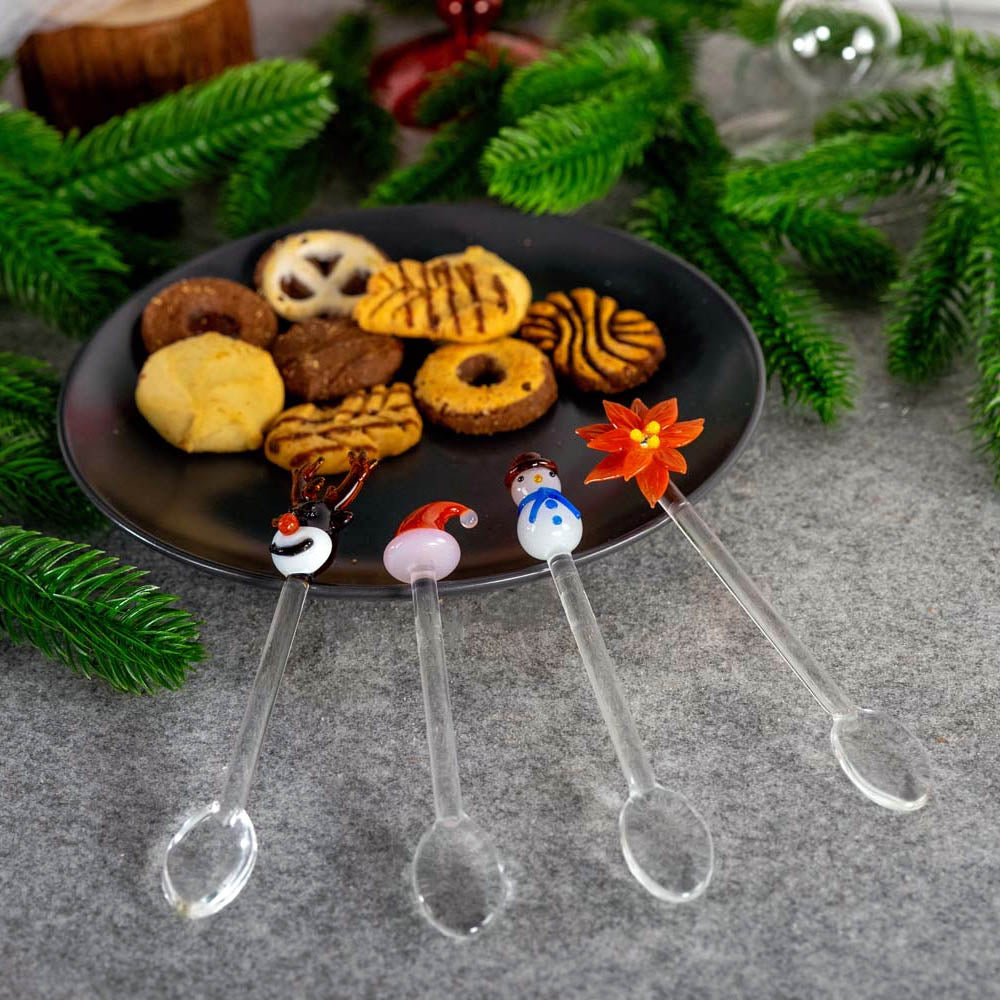 SET 4 CUCCHIAINI DA CAFFE' CON DECORAZIONE NATALIZIA