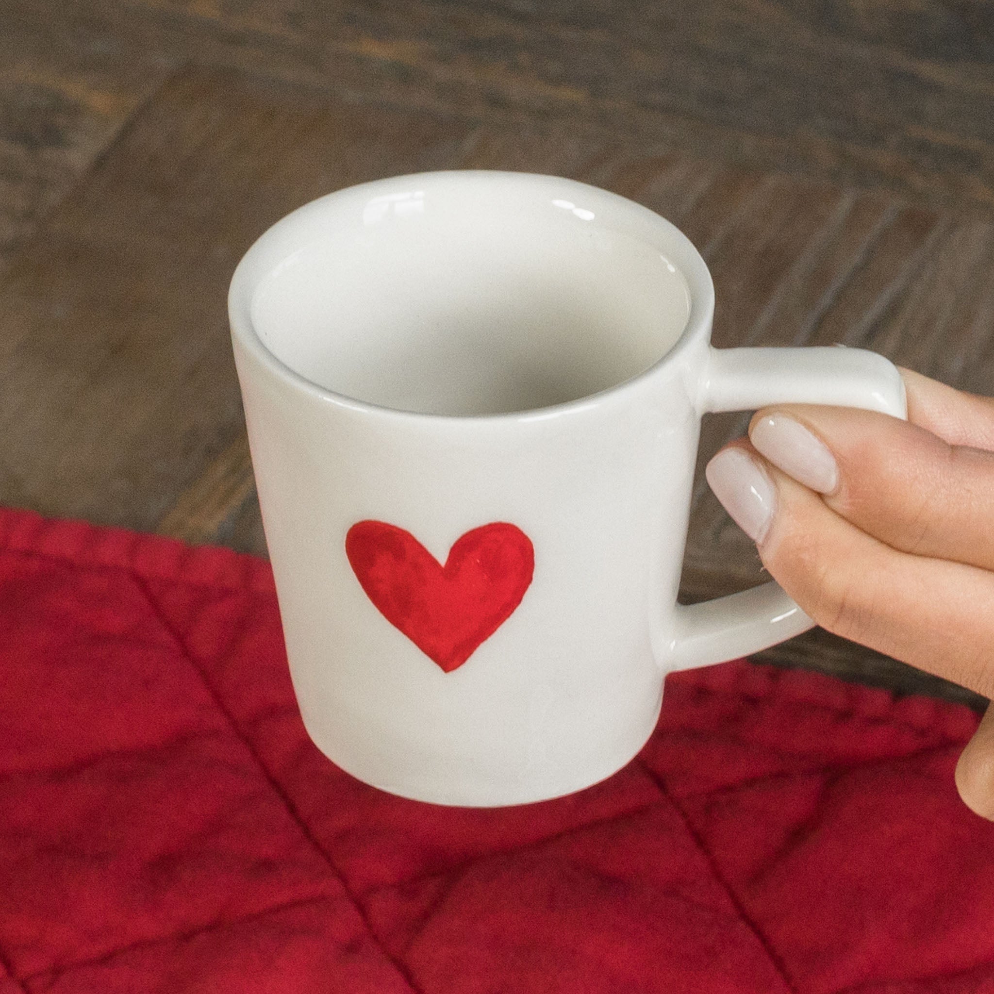 Set 2 tazzine espresso D5.5 H6cm Cuore rosso Simple Day
