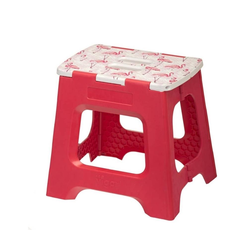 SGABELLO PIEGHEVOLE "FLAMINGO" 32CM ROSSO