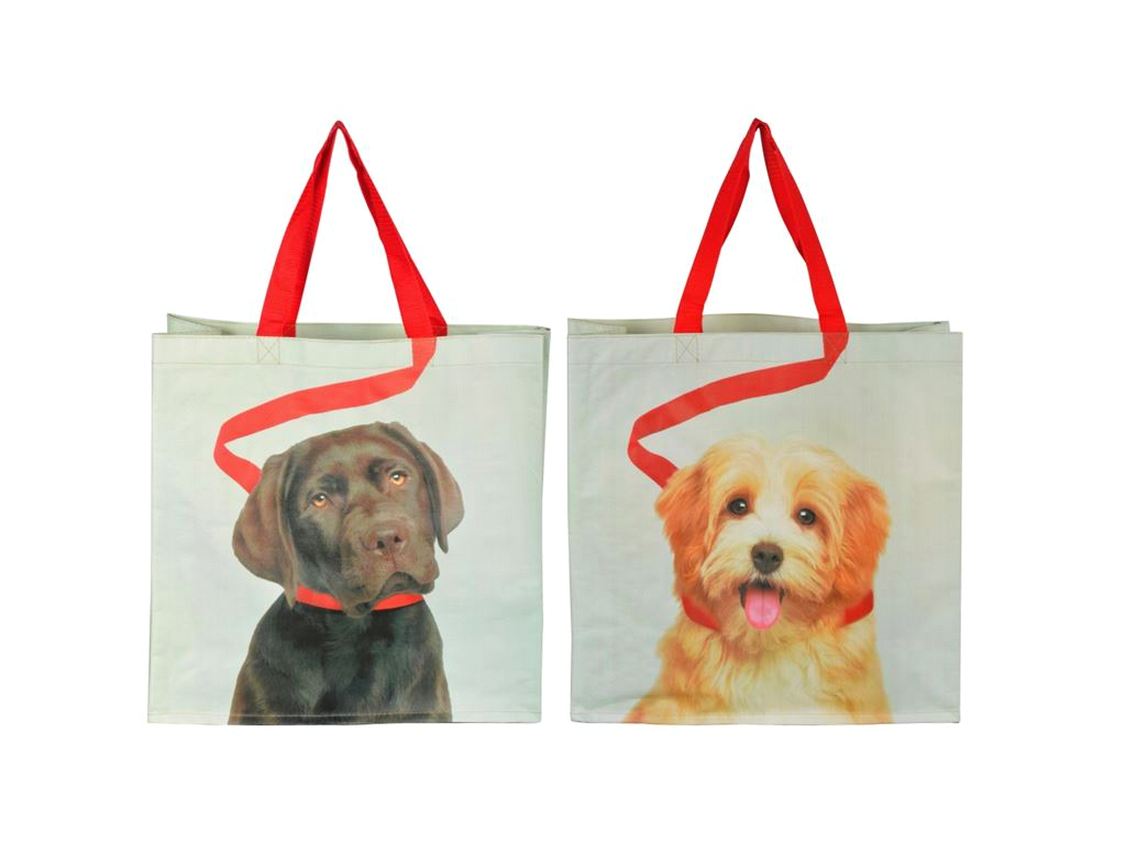 BORSA PER LA SPESA SHOPPING BAG CON CAGNOLINI ASSORTITA