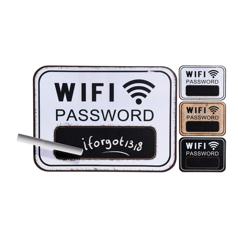 LAVAGNA PASSWORD WIFI APPENDIBILE 39X23CM MODELLO ASSORTITO